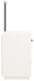 vidaXL Toaletný stolík biely 95x50x134 cm masívne borovicové drevo-
