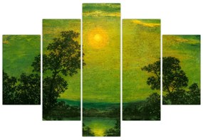 Obraz - Imitator of Ralph Albert Blakelock, Moonlight, reprodukcia (150x105 cm)