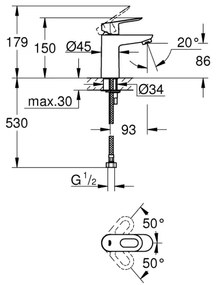 GROHE 32854000 - Umývadlová batéria BAULOOP lesklý chróm