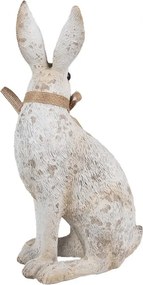 Decorative Figurine Rabbit 14x10x26 Cm Grey Plastic - 14*10*26 cm