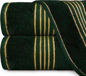 BAVLNENÉ UTERÁKY TIWANO SADA 1 KS 30X50 CM, 1 KS 50X90 CM, 1 KS 70X140 CM TMAVOZELENÁ