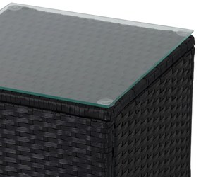 Záhradný balkónový set Fulvio - 2 miesta, čierna