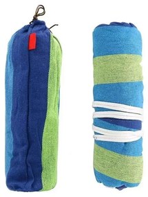 Modro-zelená hojdacia sieť s vankúšom HAMAK pre 2 osoby 260x150 cm