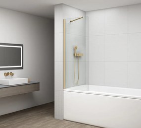 Polysan Polysan, FISA vaňová zástena 700x1500mm, mm, zlatá matná, číre sklo, FS1072-G