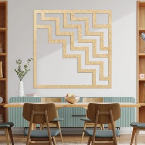 Drevená geometrická dekorácia štvorec - FORNET: Preglejka Topoľ - Honey 3071 30 cm 4060-97851 PR0397-A