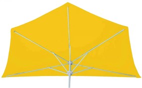 Slnečník polkruh Parla - polyester/hliník - 270cm žltá so stojanom