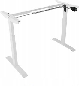 Elektrický výškovo nastaviteľný stôl 72 - 117 cm - jelša, biela Šírka: 60 cm | Dĺžka: 140 cm