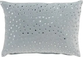 Svetlo modrý pozdĺžny vankúš s dizajnom kvapiek La Pluie - 52 * 32 * 4 cm