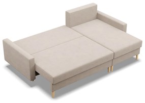 Rohová rozkladacia sedacia súprava ETNA Pravá Béžová