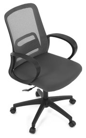 AUTRONIC Kancelárska stolička, hojdací mechanizmus, šedá sieťovina, KA-S3015 GREY