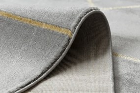 Koberec EMERALD exkluzívny 1012 glamour, styl geometrický, marmur sivý / zlatý