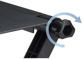 Verk 01760 Závěsná polička na TV monitor 30 x 16 cm, černá