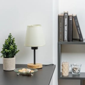 Brilagi - Stolná lampa NUBILA WOOD 1xE27/25W/230V dub/krémová