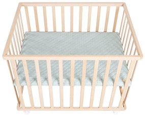 Detská ohrádka s nastaviteľnou výškou/na kolieskach 75x100 cm v prírodnej farbe Style – Roba