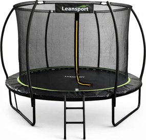 LEAN Sport Záhradná trampolína LEAN s vnútornou sieťou, čierno-zelená, 252 cm, 8 ft