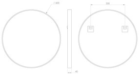 Sapho Sapho, NOTION guľaté zrkadlo v ráme, ø 60cm, zlatá matná, NT600G