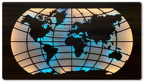 Li-Go 4709/DUB2 - LED RGBW nástenná dekorácia LED/24W/230V 125x74 cm dubová + diaľkový ovládač