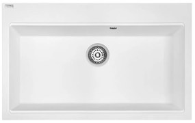 Laveo Tau, 1-komorový granitový drez 800x500x215 mm, biela, LAV-SBT_6108