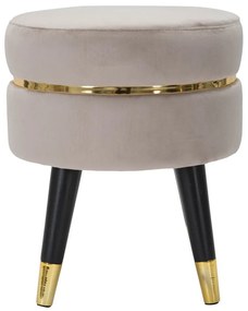 Béžová zamatová podnožka Paris – Mauro Ferretti