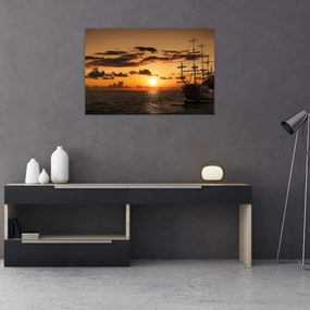 Obraz - Pirátska loď (90x60 cm)