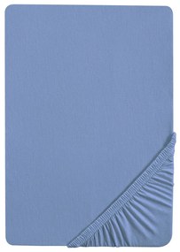 Biberna Napínacia džersejová plachta (modrá, 140 – 160 x 200 cm) (100227068)