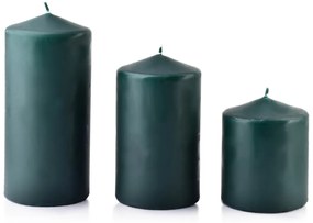 Mondex Stredná sviečka Classic Candles 14 cm zelená