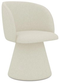 Krémovobiele čalúnené jedálenské kreslo Maia – Makamii