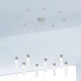 Kolarz 6009.30850 - Luster na lanku RAGGIO 8xE14/25W/230V pavúk striebro