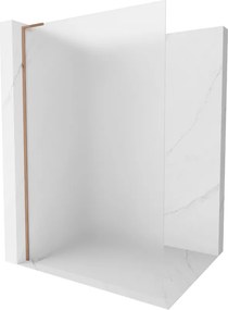 Mexen Kioto L, sprchová zástena Walk-In 80 x 200 cm, 8mm sklo námraza, ružové zlato profil, 800-080-103-60-30