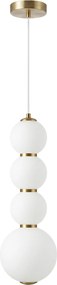 Toolight Toolight, LED závesné svietidlo, 15cm, 17W, 3000K, 2500lm, LHJ114-4CP, zlatá matná, OSW-08810