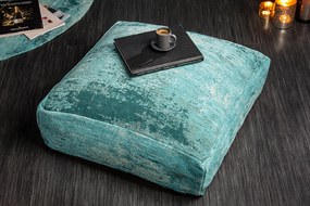 Podlahový vankúš Moderné umenie 70 cm tyrkysová