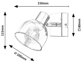 Rabalux 3248 - Nástenné bodové svietidlo TARIEN 1xE14/40W/230V