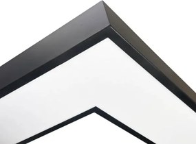 LED stropné svietidlo LED/100W/230V 3000/4000/6500K 80x80 cm čierne