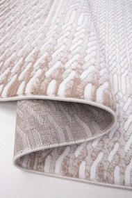 Koberec BUTIK 355 krémový / hnedý