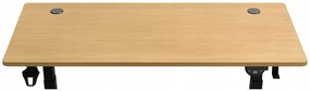 Herný stôl BR04 svetlohnedý s čiernym rámom 120 cm