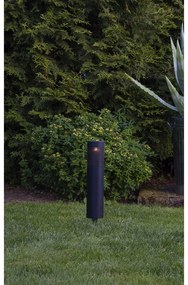 Čierne solárne LED osvetlenie z nerezovej ocele Star Trading Blace, výška 39 cm