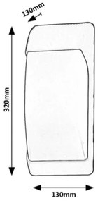 Rabalux 7796 - Vonkajšie nástenné svietidlo OPOLE 1xE27/12W/230V IP65