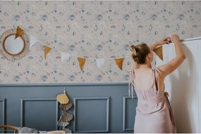 Tapeta čiernobielej rybičky béžová 280x50 cm