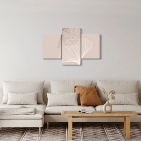 Obraz - Béžové listy N⁰2 (90x60 cm)