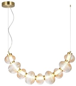 LED luster na lanku BOLLA LED/36W/230V zlatá/dymová béžová