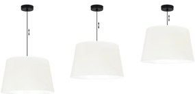 Závesné svietidlo Gaja, 1x krémové textilné tienidlo, (fi 44cm), b