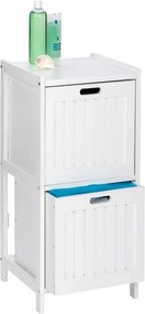 Biela drevená skrinka do kúpeľne s 2 zásuvkami Wenko Oslo