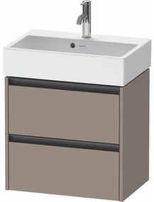 DURAVIT Ketho 2 závesná skrinka pod umývadlo Compact, 2 zásuvky, 584 x 390 x 549 mm, bazalt matný, K25273043430000