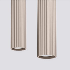 Taupe kovové závesné svietidlo Gleam – Sollux