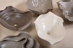 Rea Handmade Art, keramické umývadlo na dosku 500x380x190 mm, hnedá-béžová, REA-U6324