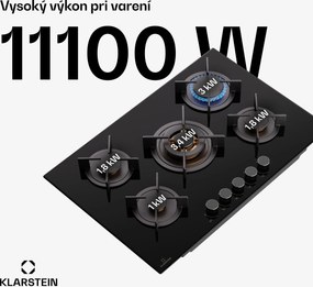 Klarstein Goldflame 5, plynová varná doska, 5 horákov