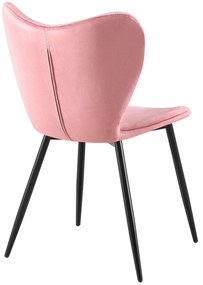 Jedálenská stolička Maika zamat - ružová