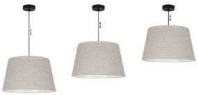 Závesné svietidlo Len, 1x svetlobéžové textilné tienidlo, (fi 44 cm), b
