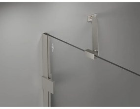 Mexen, Mexen Lunar ľavé výklopné sprchové dvere 130 cm, transparentné, brúsený nikel - 834-130-000-97-00-L