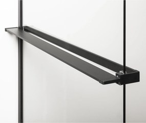 Novoterm Polica k sprchovej zastene Walk-in NV-Grace 120 BL, čierna